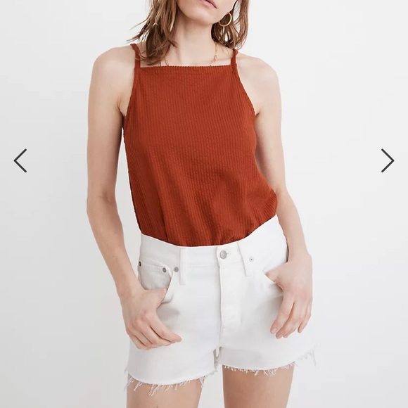 Madewell Relaxed Denim Shorts in Tile White - Picture 1 of 3